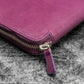 Galen Leather A5 Zippered Notebook Folio - Purple