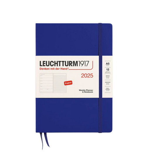 Leuchtturm1917 2025 A5 Weekly Planner and Notebook - Ink