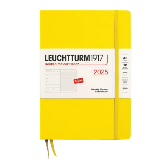 Leuchtturm1917 2025 A5 Weekly Planner and Notebook - Lemon