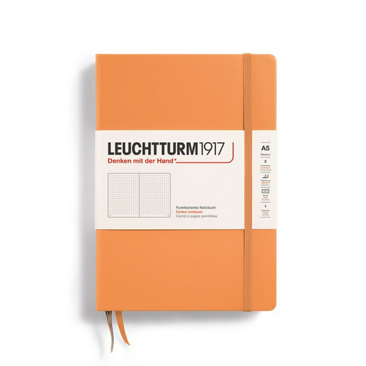 Leuchtturm1917 A5 Medium Hardcover Dotted Notebook - Apricot