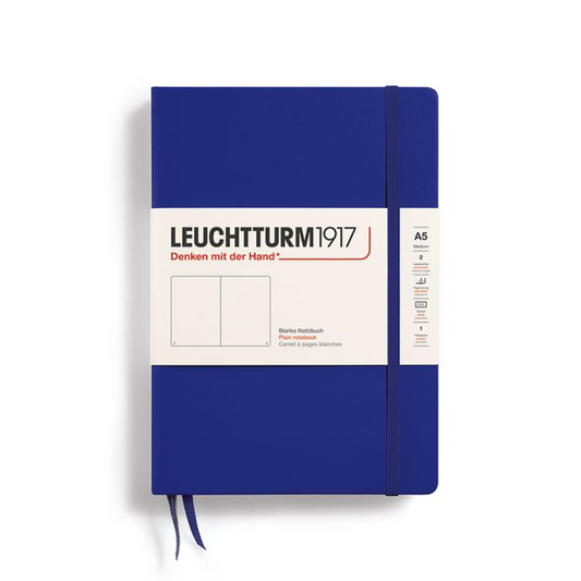 Leuchtturm1917 A5 Medium Hardcover Plain Notebook - Ink