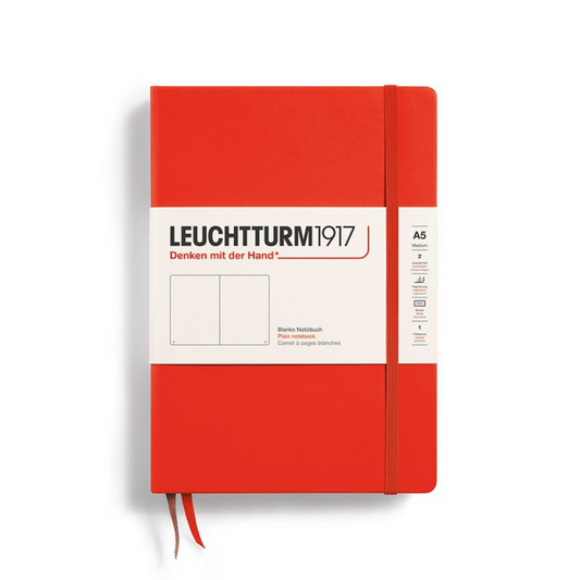 Leuchtturm1917 A5 Medium Hardcover Plain Notebook - Lobster