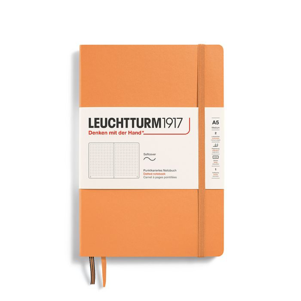 Leuchtturm1917 A5 Medium Softcover Dotted Notebook - Apricot