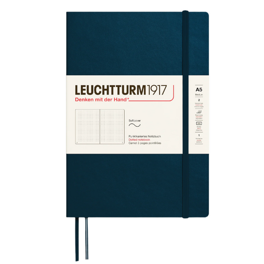 Leuchtturm1917 A5 Medium Softcover Dotted Notebook - Deep Sea