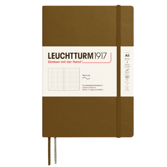 Leuchtturm1917 A5 Medium Softcover Dotted Notebook - Spice Brown