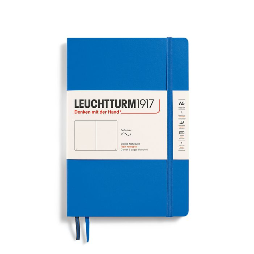 Leuchtturm1917 A5 Medium Softcover Plain Notebook - Sky