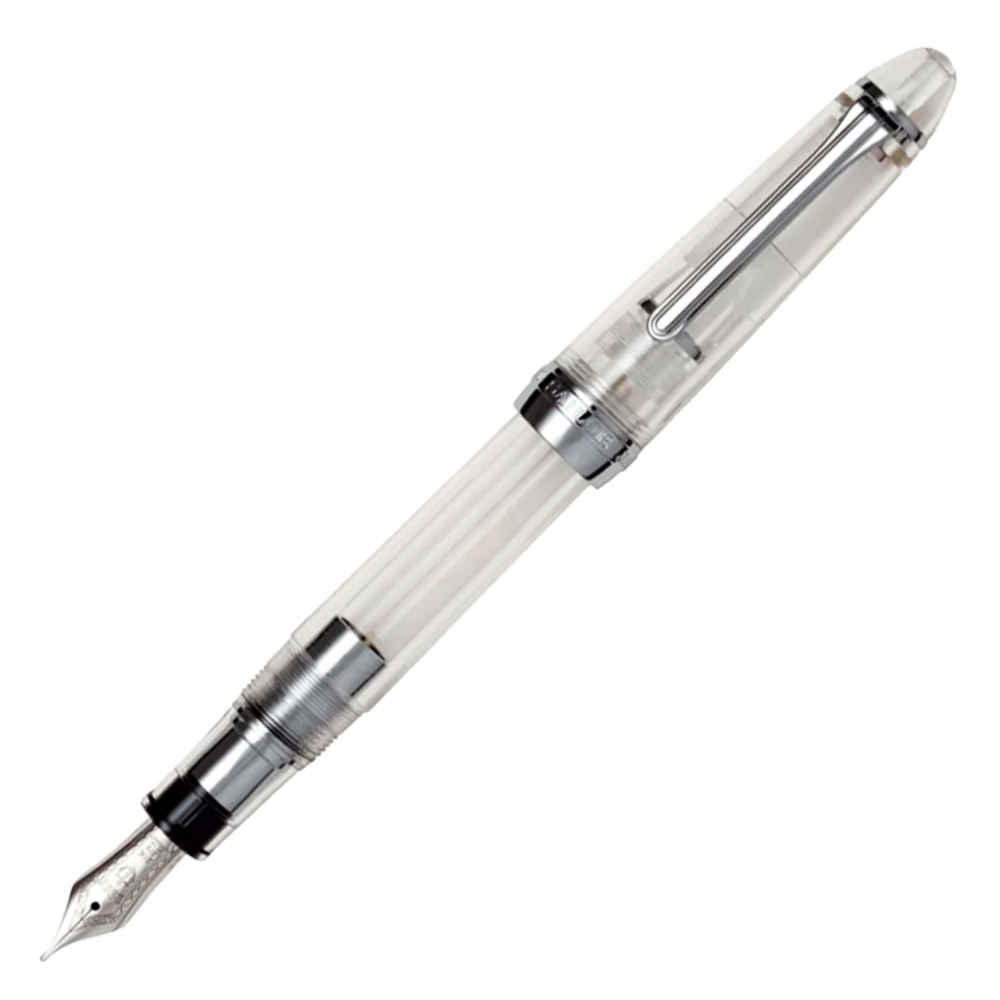 Sailor 1911L Fountain Pen - Transparent with Silver Trim