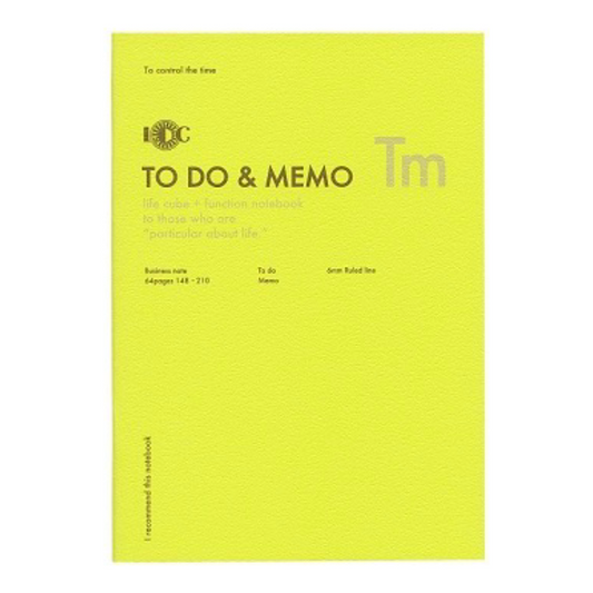 Luddite Function Notebook - To Do & Memo (Lime)