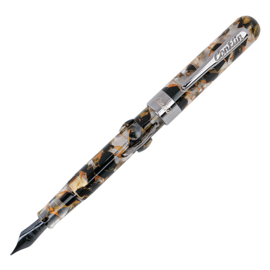 Conklin Mark Twain Demonstrator Fountain Pen - Orange Medley with Gun Metal Trim