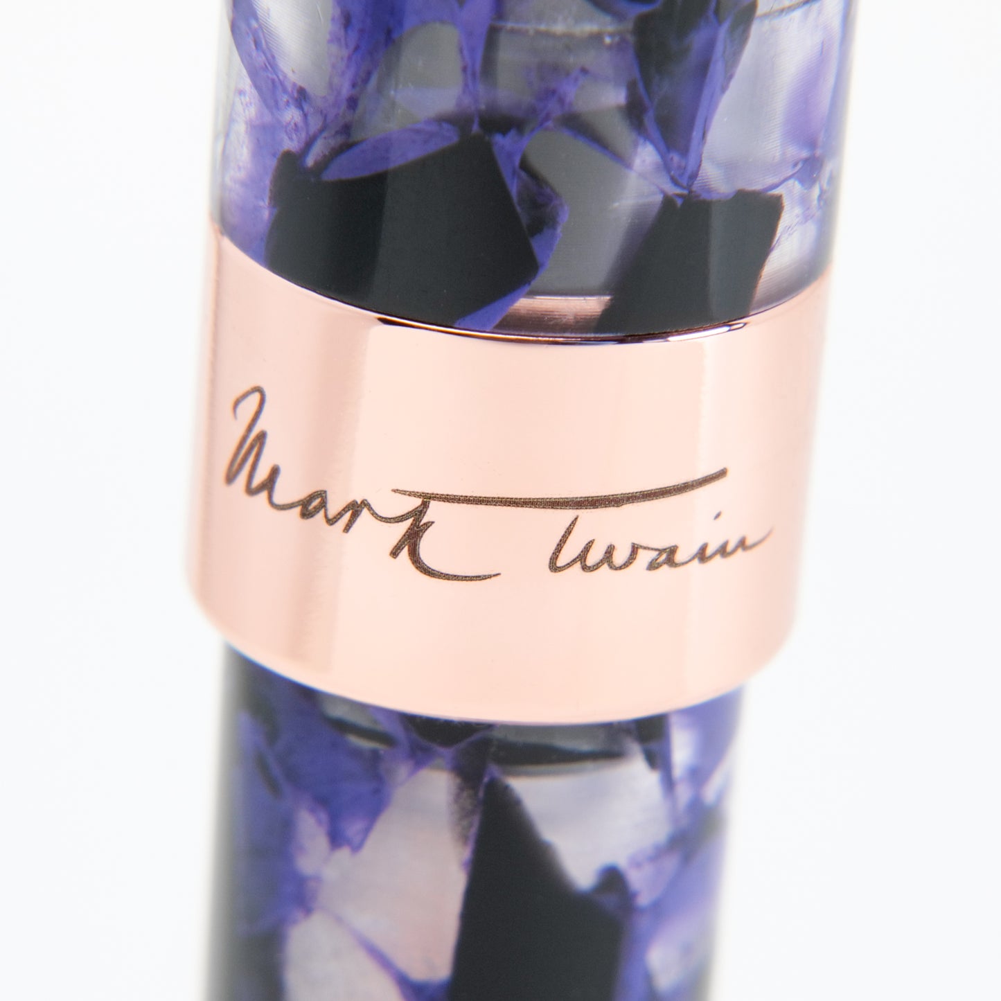 Conklin Mark Twain Demonstrator Fountain Pen - Purple Fusion with Rose Metal Trim