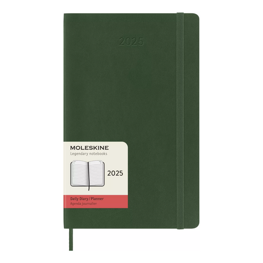 Moleskine 2025 Large Softcover Daily Calendar - Myrtle Green