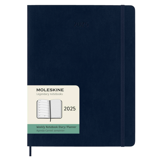 Moleskine 2025 XL Softcover Weekly Calendar - Sapphire Blue