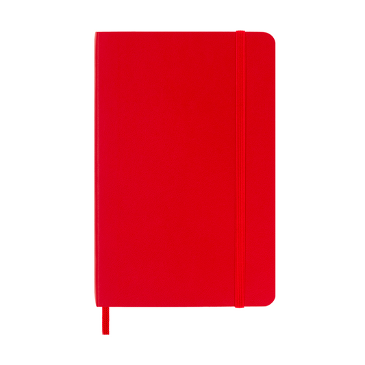 Moleskine Classic Colored Pocket Plain Hardcover Notebook - Red