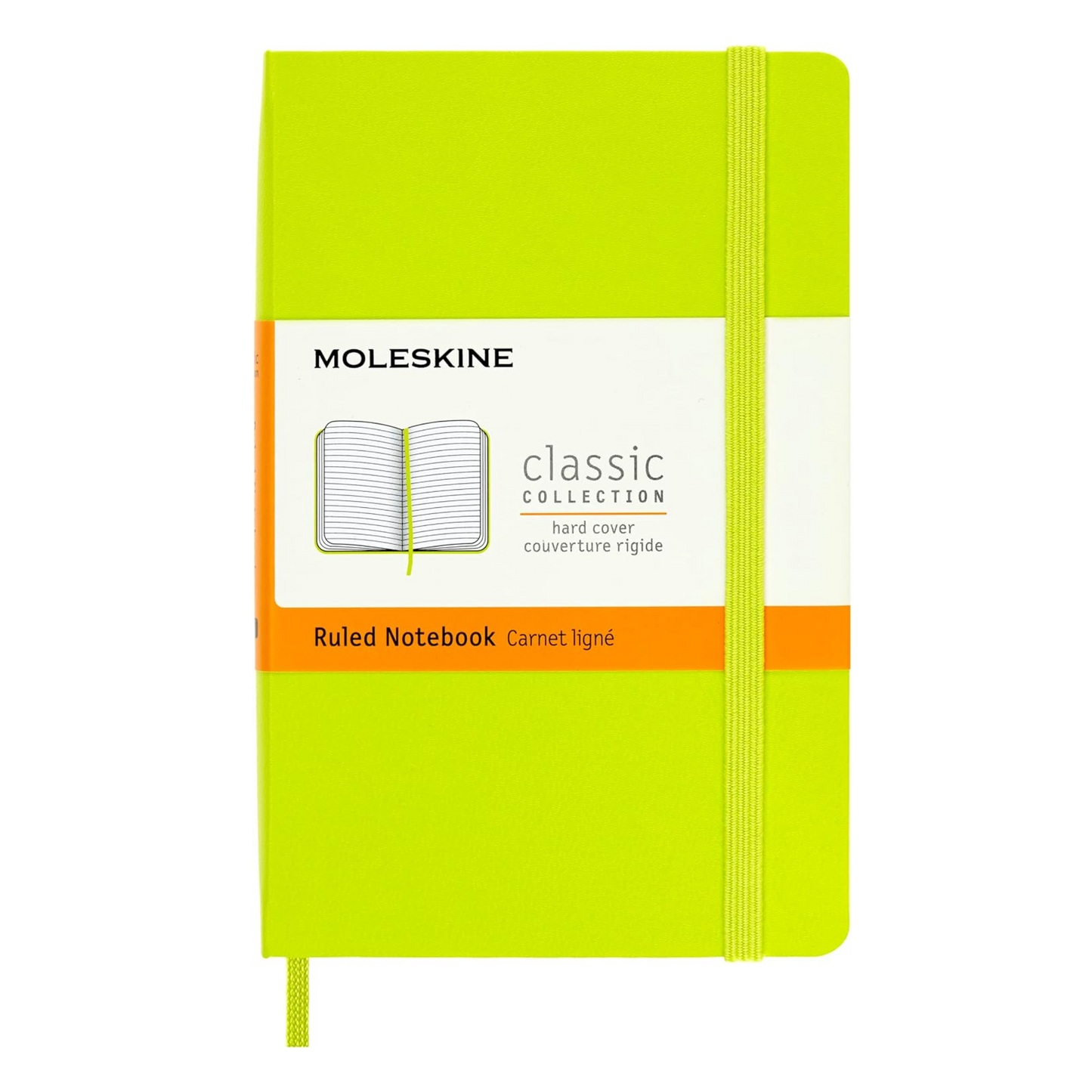 Moleskine Pocket Hardcover Classic Ruled Notebook - Lemon Green