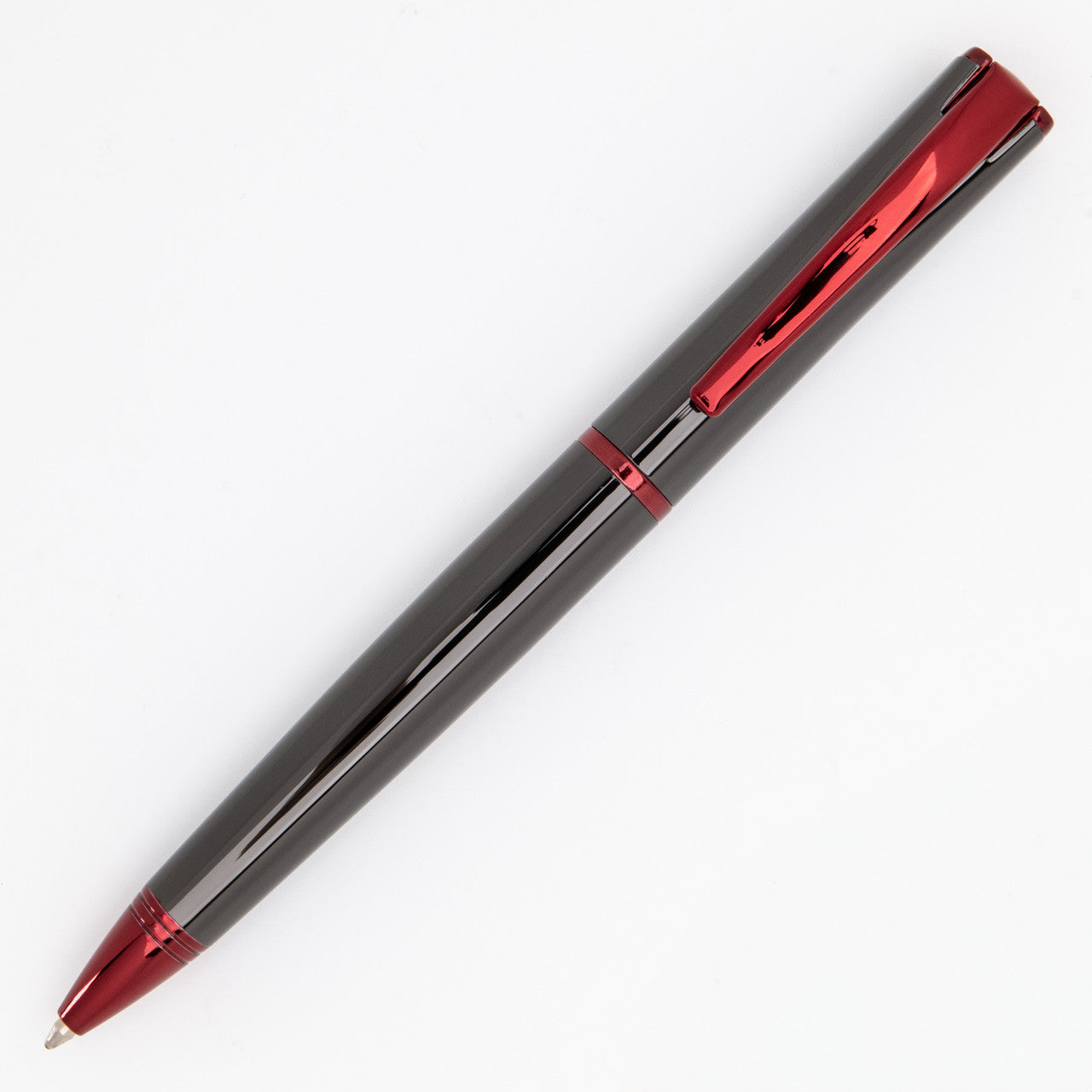 Monteverde Impressa Ballpoint - Gun Metal with Red Trim