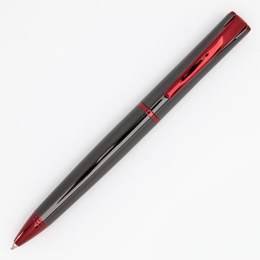 Monteverde Impressa Ballpoint - Gun Metal with Red Trim