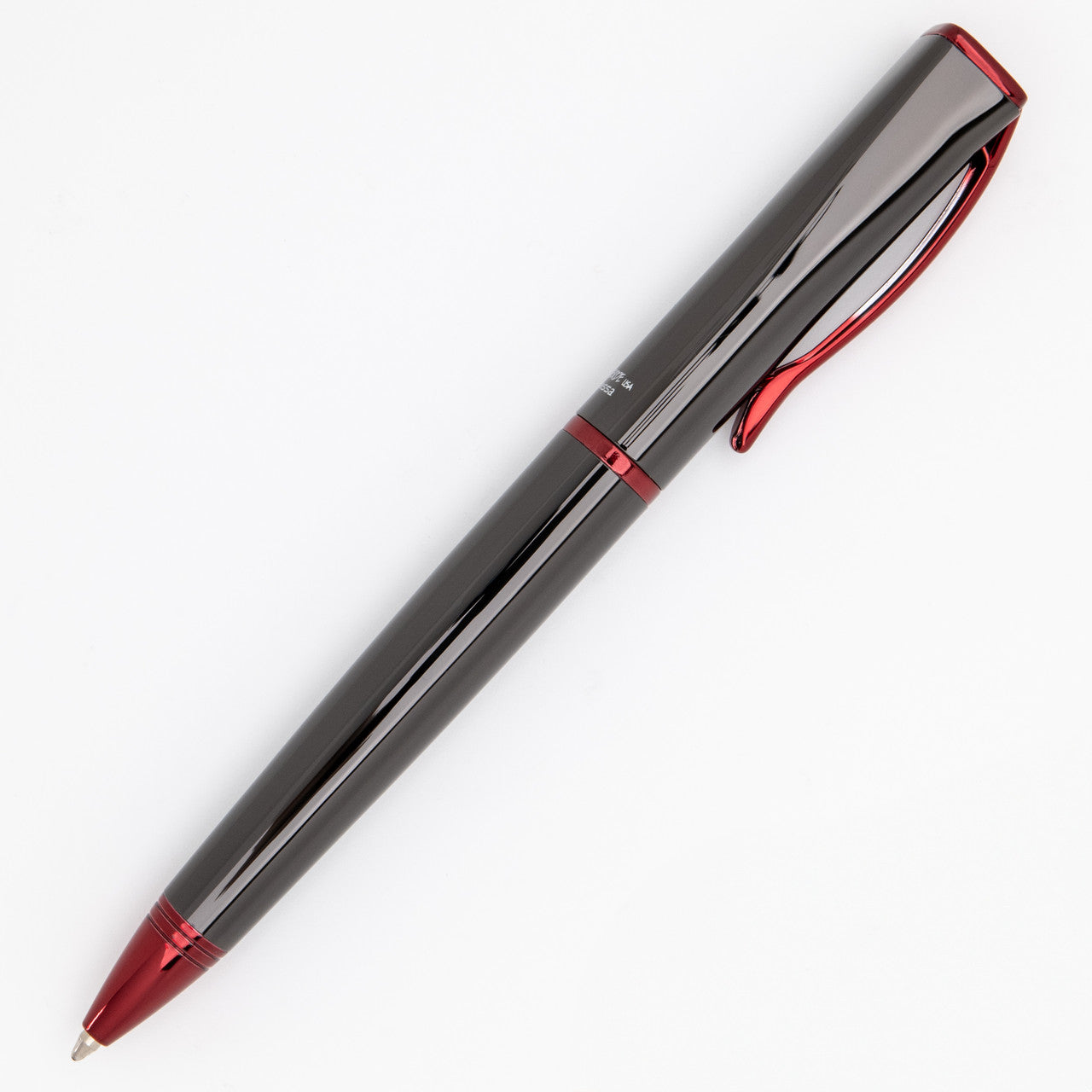 Monteverde Impressa Ballpoint - Gun Metal with Red Trim