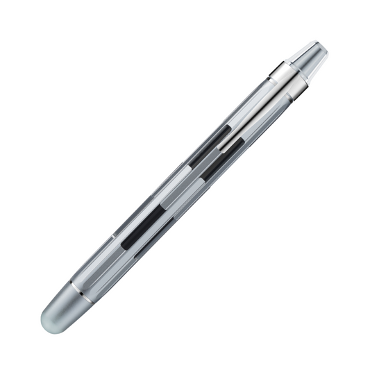 Nahvalur Eclipse Retractable Fountain Pen - Pure Silver