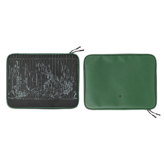 PLOTTER A4 Mesh Zipper Case - Green