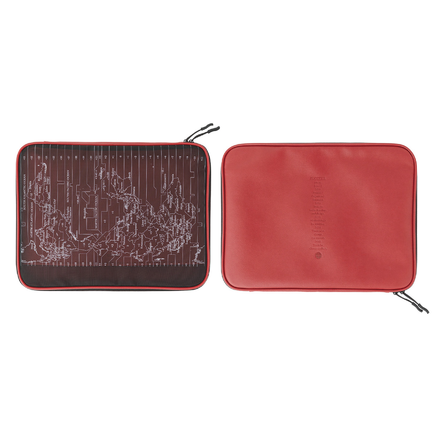 PLOTTER A4 Mesh Zipper Case - Red