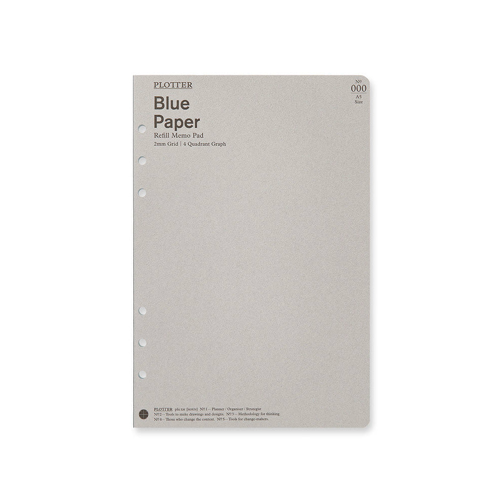 PLOTTER Refill Blue Paper 2mm Grid Quadrant Graph (80 sheets) - A5 Size (1st Edition)