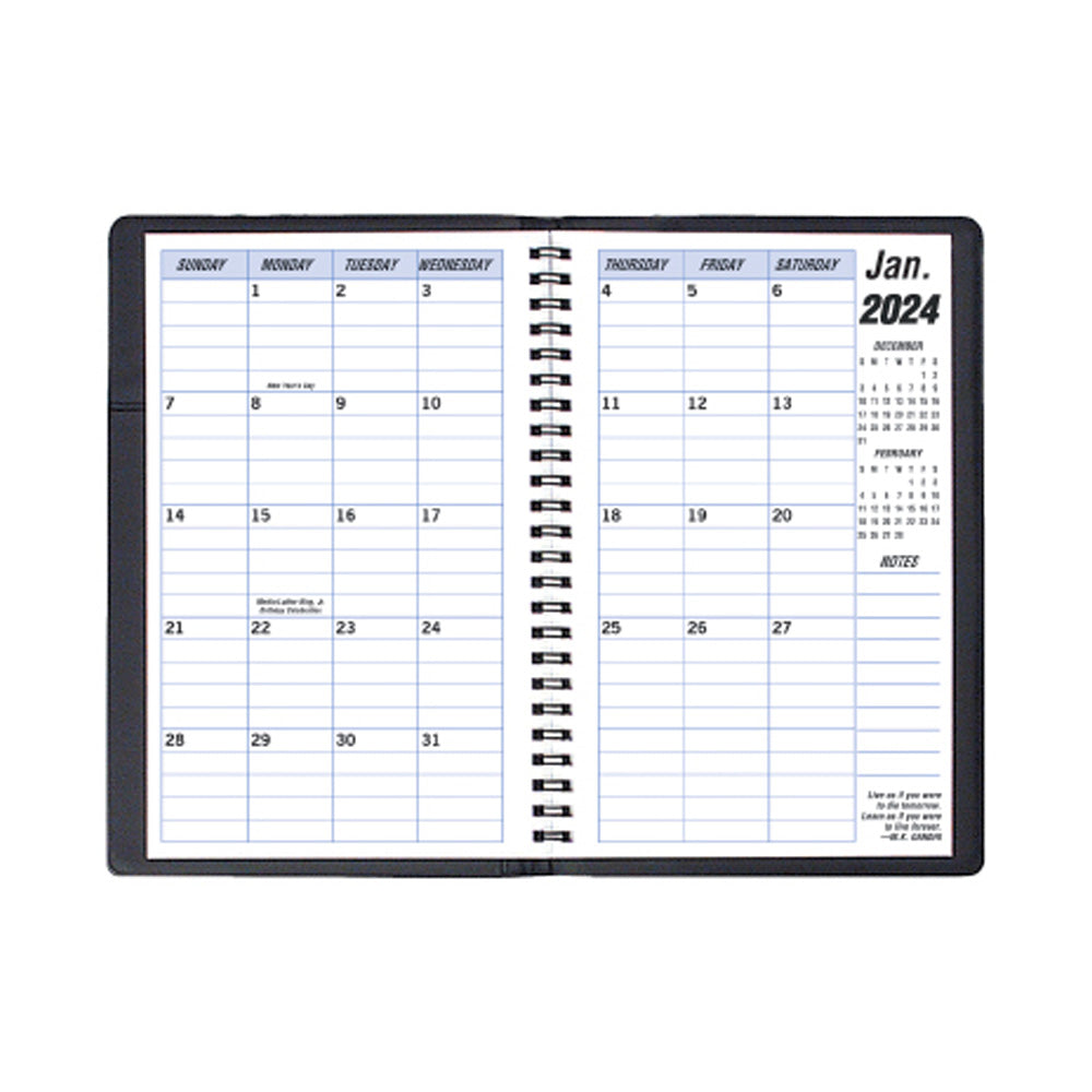 Payne 2024 Skivertex Monthly Planner (5.5" x 8.5") (Assorted)