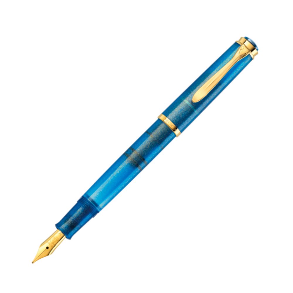 Pelikan Classic M200 Fountain Pen - Golden Lapis (Special Edition)