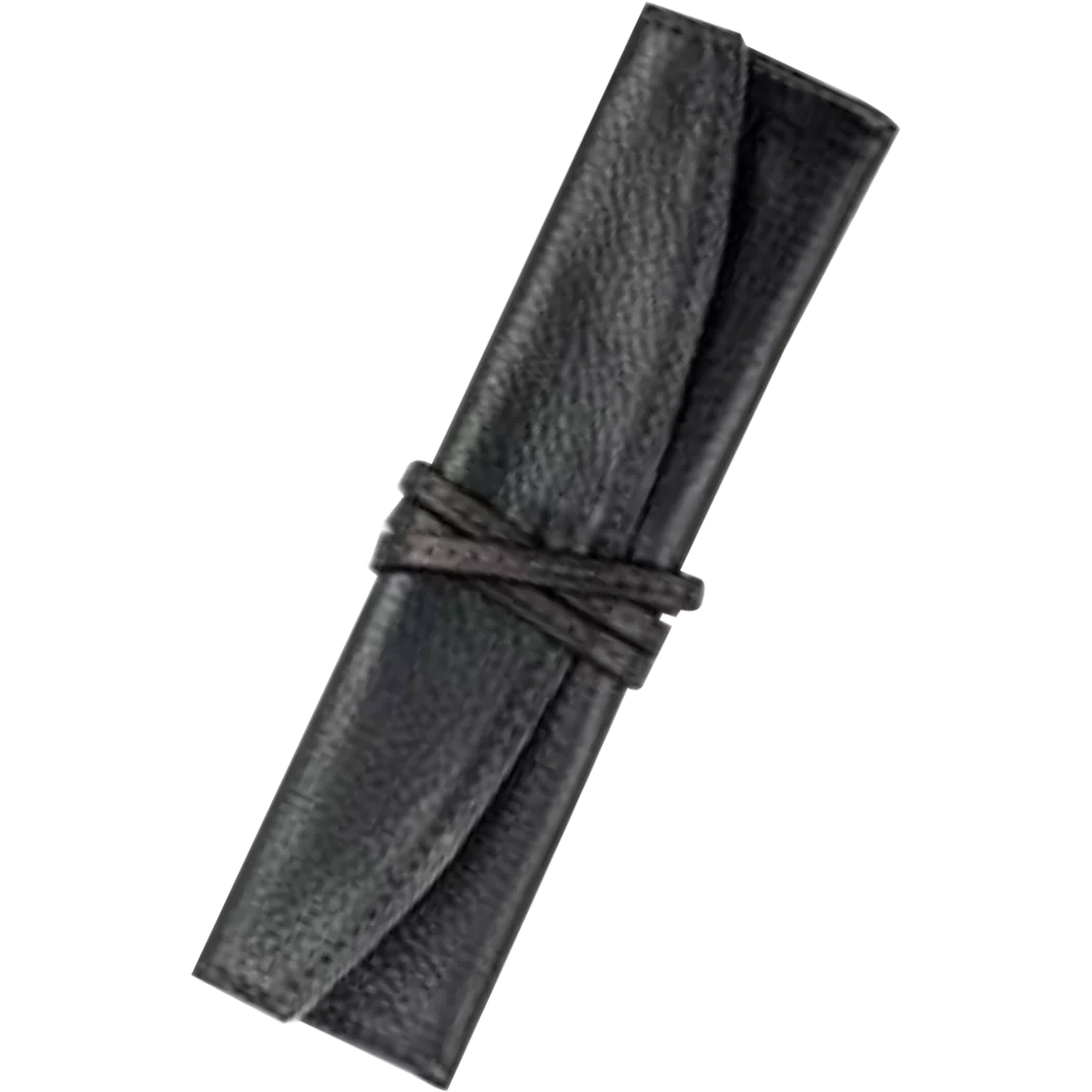 Pilot Pensemble Leather Roll Pen Case - Holds 1 - Black (Long)