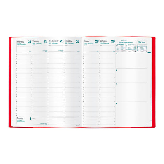 Quo Vadis 2025 President Vertical Weekly Planner - Texas Bamboo