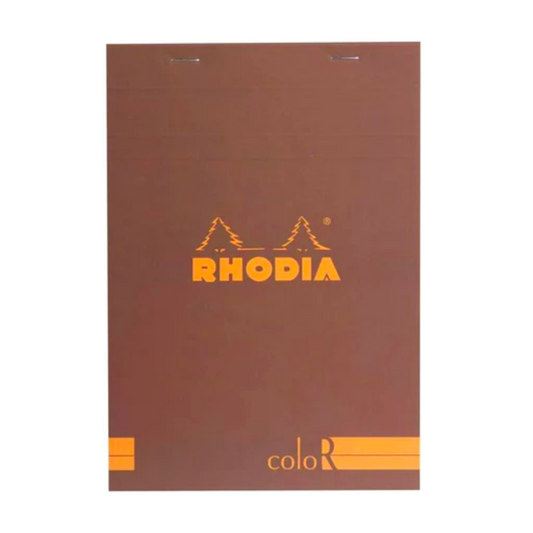 Rhodia #16 ColorR Head Staplebound Lined A5 Notepad - Chocolate