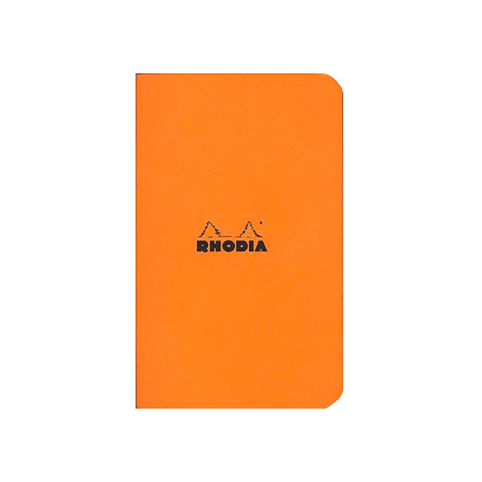 Rhodia Side-Stapled Graph Notebook A7 - Orange