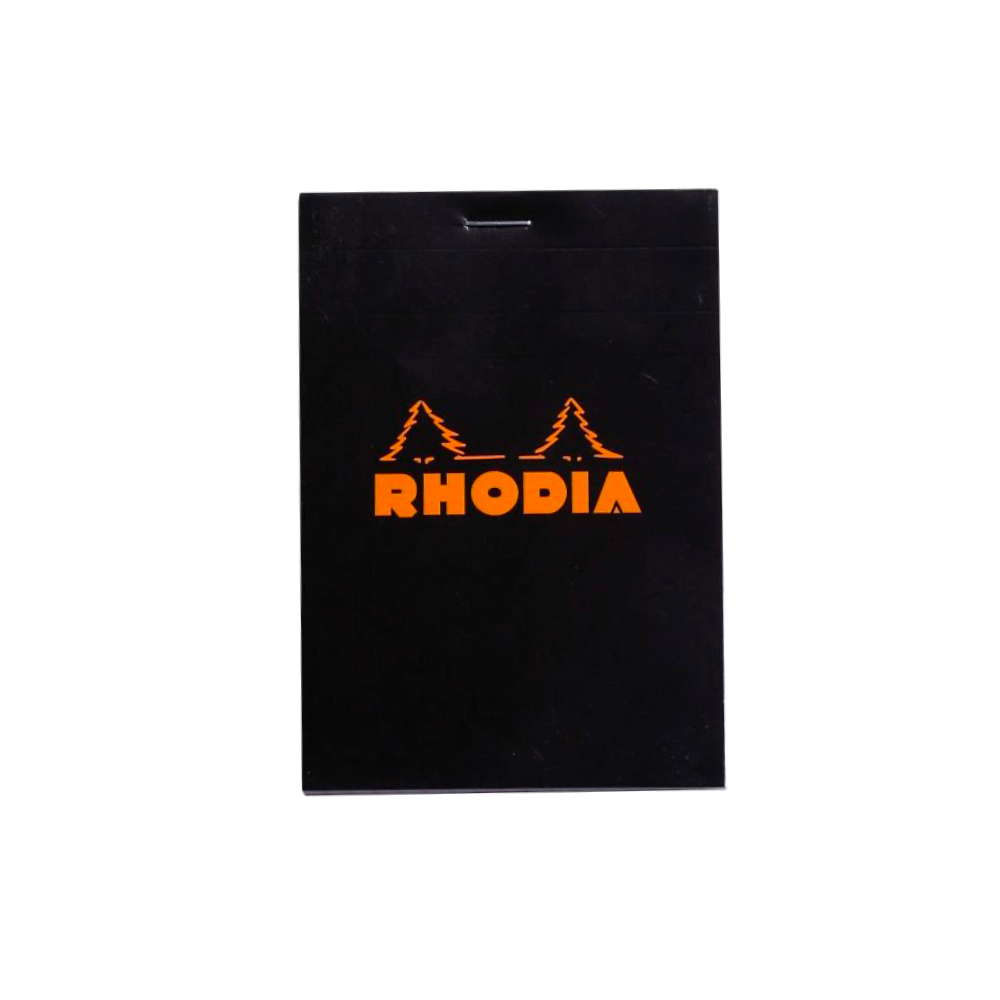 Rhodia #11 Top Staplebound Graph A7 Notepad - Black