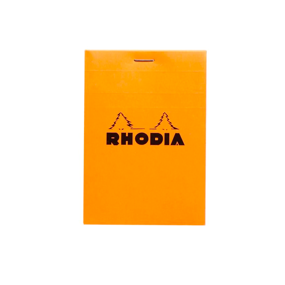 Rhodia #11 Top Staplebound Lined A7 Notepad - Orange
