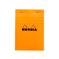 Rhodia #13 Top Staplebound Lined A6 Notepad - Orange