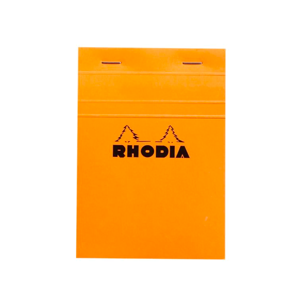 Rhodia #13 Top Staplebound Lined A6 Notepad - Orange