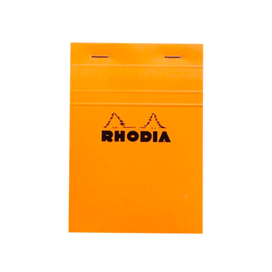 Rhodia #13 Top Staplebound Lined A6 Notepad - Orange