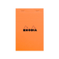 Rhodia #14 Top Staplebound Graph A6+ Notepad - Orange