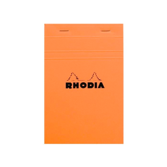Rhodia #14 Top Staplebound Lined A6+ Notepad - Orange