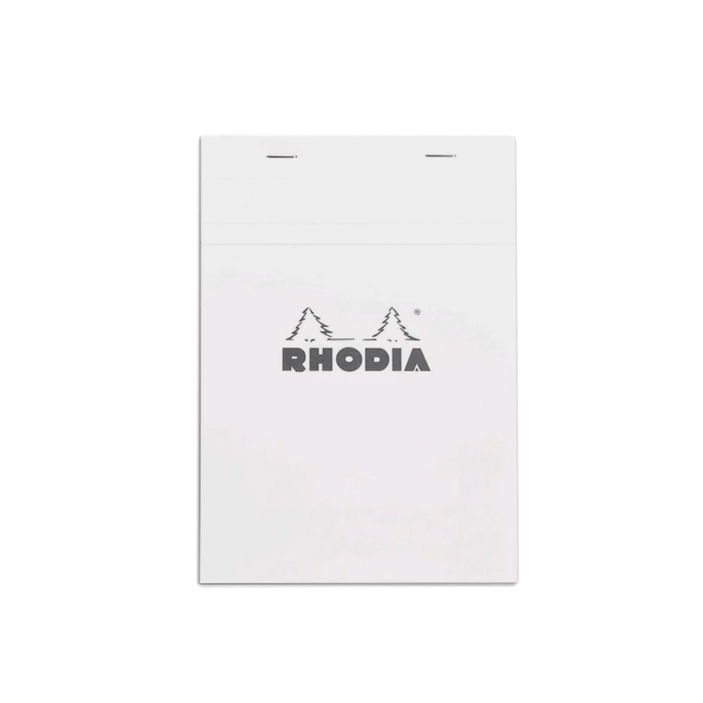 Rhodia #16 Top Staplebound Graph A5 Notepad - Ice White