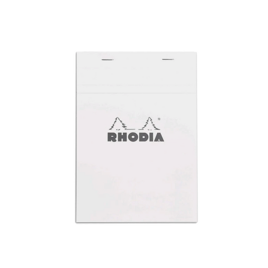 Rhodia #16 Top Staplebound Graph A5 Notepad - Ice White