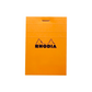 Rhodia #12 Top Staplebound Graph A7+ Notepad - Orange