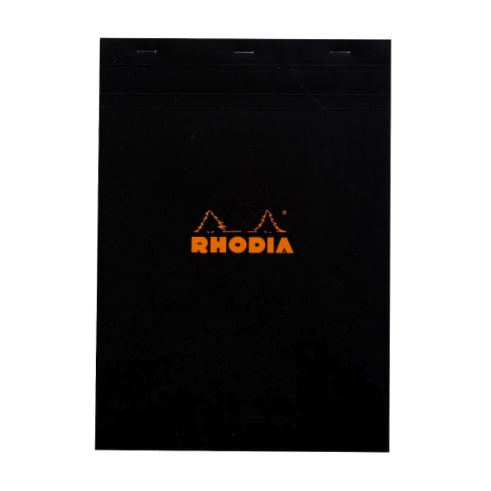 Rhodia #19 Top Staplebound A4+ Graph Notepad - Black