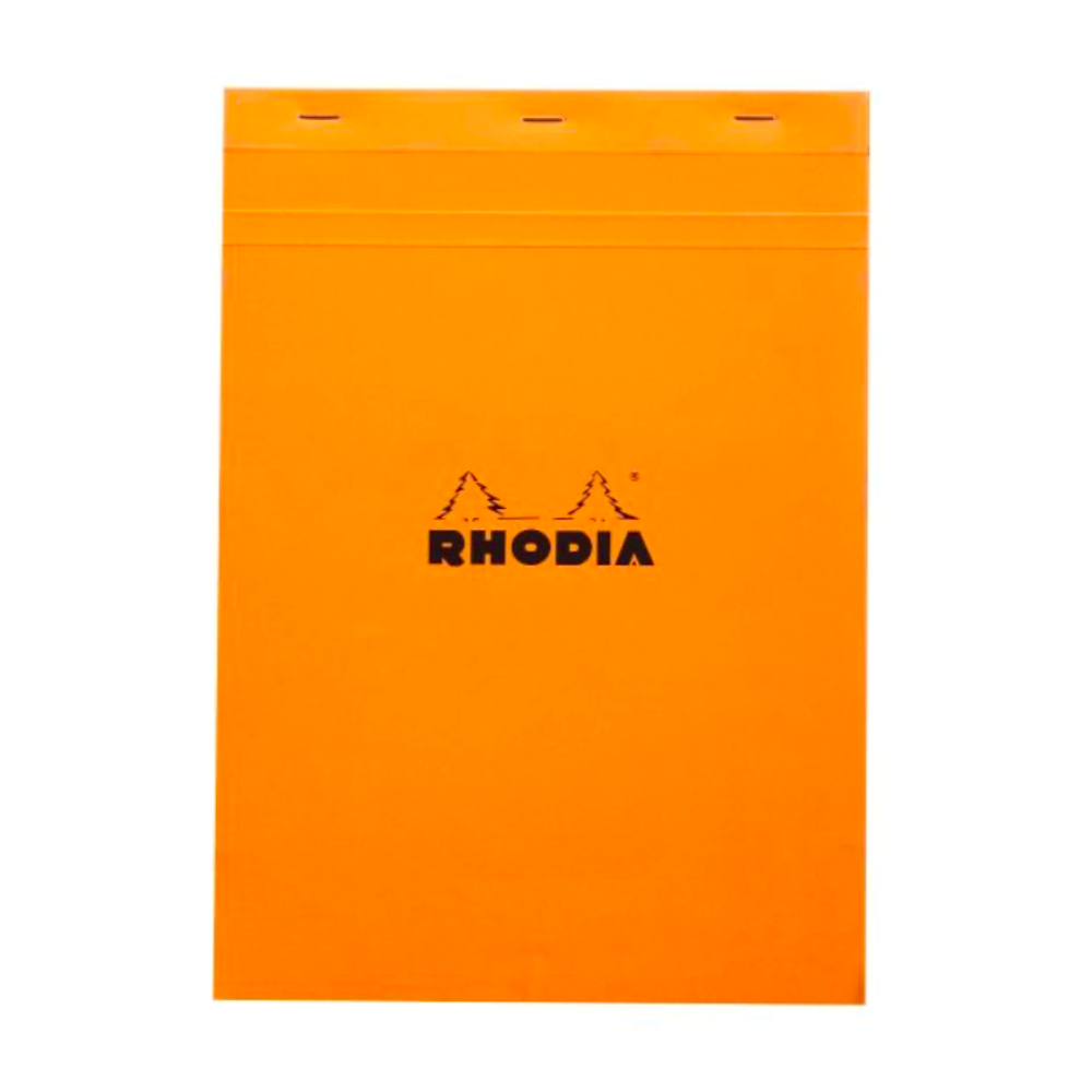 Rhodia #18 Top Staplebound A4 Graph Notepad - Orange