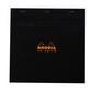 Rhodia #21 Le Carre Square Top Staplebound Graph Notepad (8.25 x 8.25) - Black