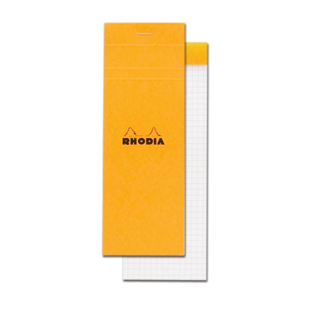 Rhodia #8 Top Staplebound Graph Notepad (3" x 8.25") - Orange