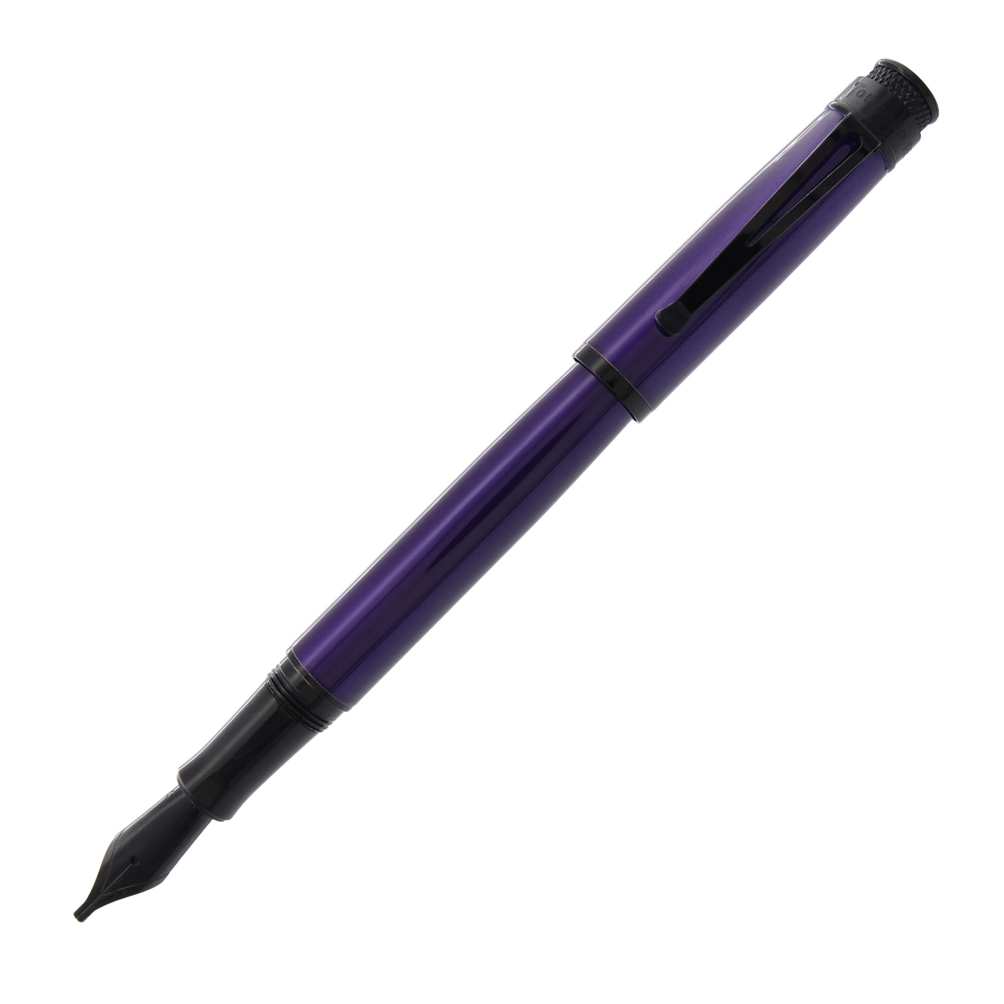 Retro 51 Tornado™ Stealth Lacquer Fountain Pen - Midnight Purple