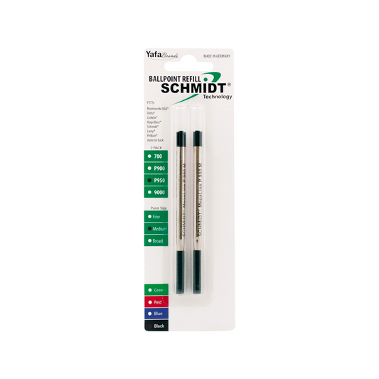 Schmidt P950 MegaLine Pressurized Parker Style Refills - Black Medium (2ea)