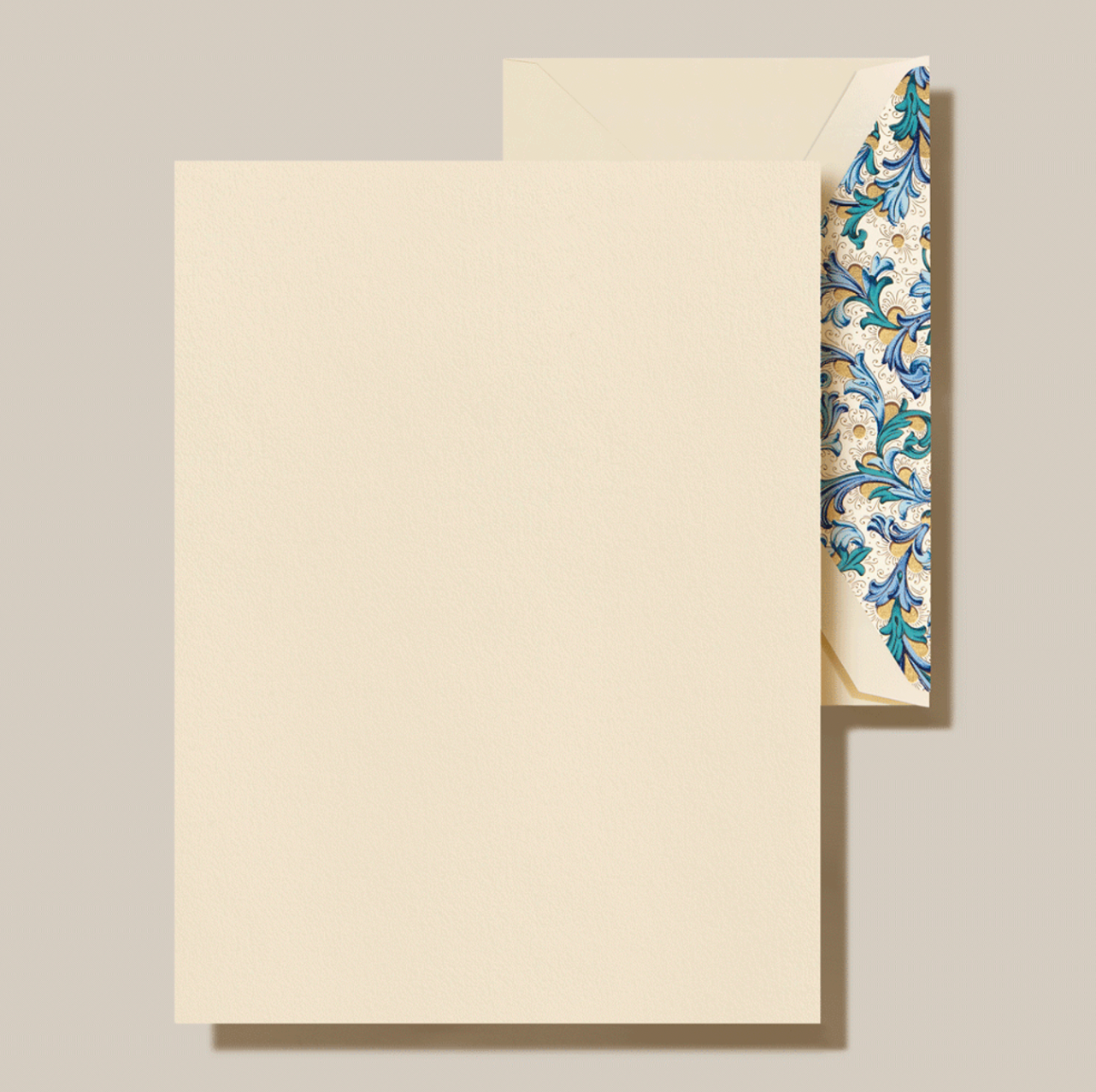 Crane Blue Florentine Pearl Ecru Half Sheet (20 ea)