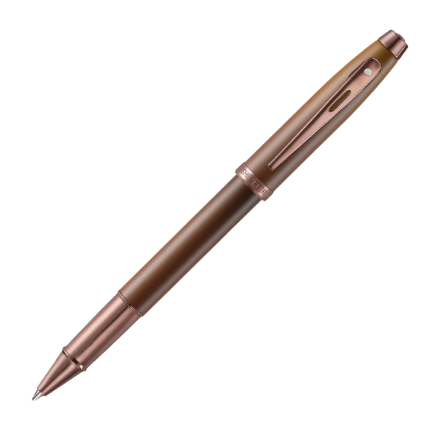 Sheaffer 100 Coffee Edition Rollerball - Matt Brown with PVD Trim