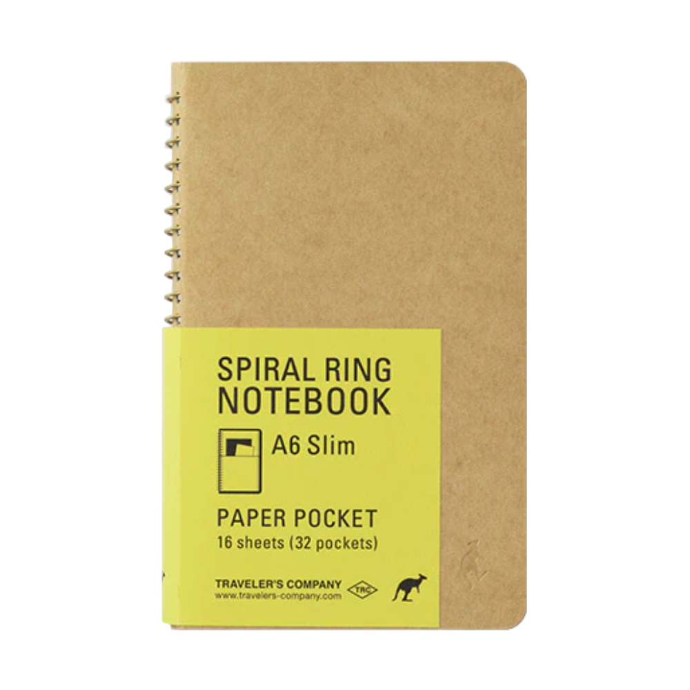 Traveler's Company Spiral Ring Notebook - Paper Pocket (A6 Slim)